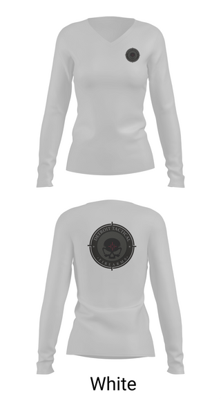 Womens Long Sleeve Vneck Shirt, Detroit Tactical Firearms, , Teamtime, Team time, sublimation, custom sports apparel, team uniforms, spirit wear, spiritwear, sports uniforms, custom shirts, team store, custom team store, fundraiser sports, apparel fundraiser
