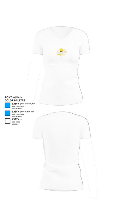 Barstow Little League Softball 86205357 Women's Short Sleeve V-neck Shirt - 18