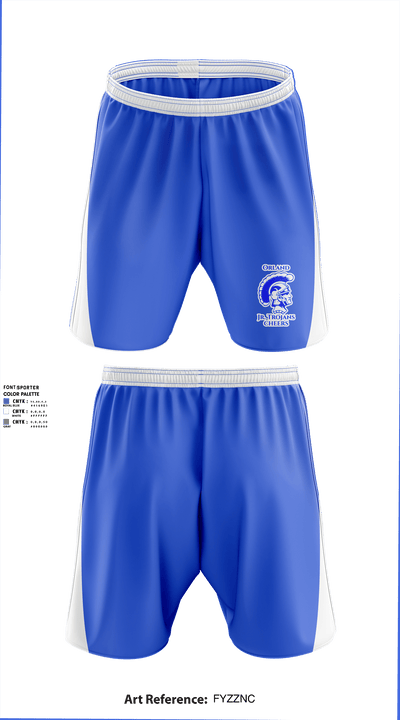 Orland Jr Trojans Cheer 6207473 Athletic Shorts With Pockets - 3