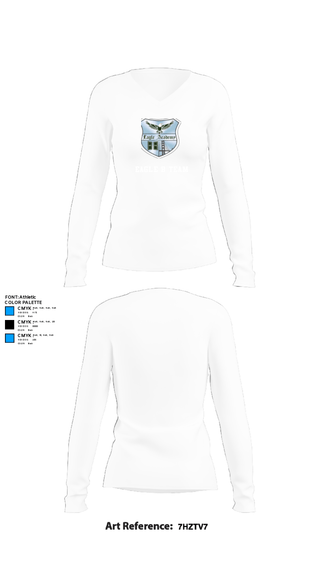 Women's Long Sleeve Vneck Shirt, Eagle b team, Men's Basketball, Teamtime, Team time, sublimation, custom sports apparel, team uniforms, spirit wear, spiritwear, sports uniforms, custom shirts, team store, custom team store, fundraiser sports, apparel fundraiser
