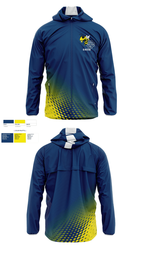 Windbreaker, Detroit Country Day School (Upper School) Cheer, Cheer, Teamtime, Team time, sublimation, custom sports apparel, team uniforms, spirit wear, spiritwear, sports uniforms, custom shirts, team store, custom team store, fundraiser sports, apparel fundraiser