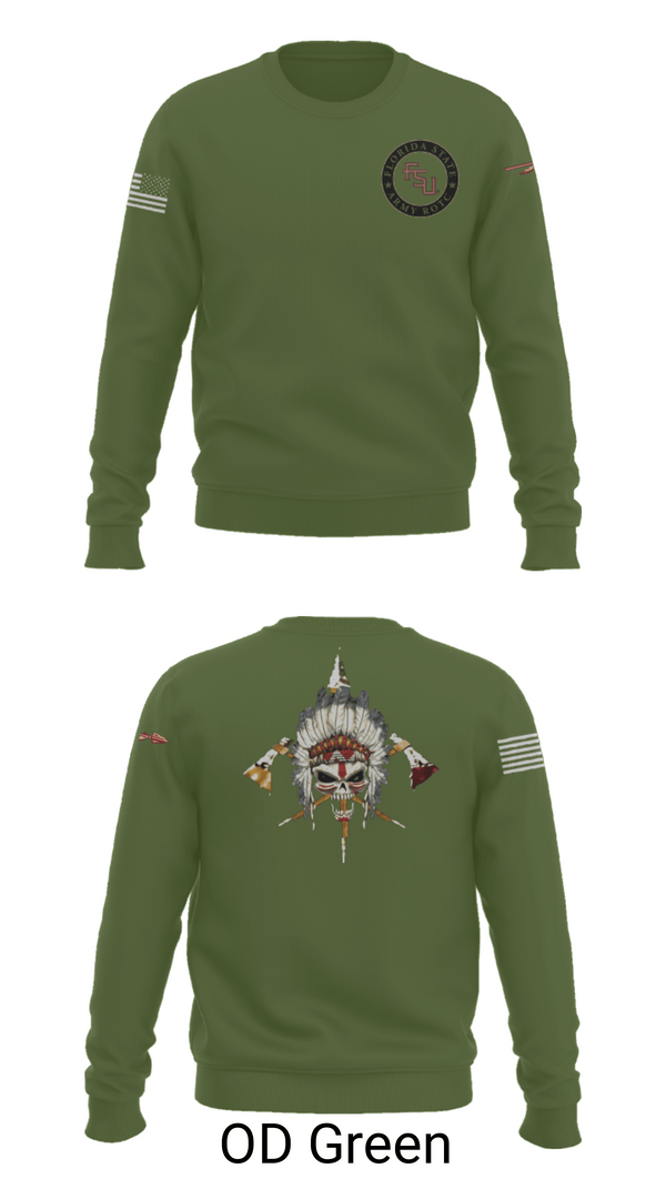 Crew Neck Sweatshirt, Seminole Battalion, Army, Teamtime, Team time, sublimation, custom sports apparel, team uniforms, spirit wear, spiritwear, sports uniforms, custom shirts, team store, custom team store, fundraiser sports, apparel fundraiser