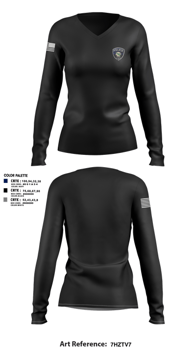 Colbert PD 2258383 Women's Long Sleeve V-neck Shirt - 2