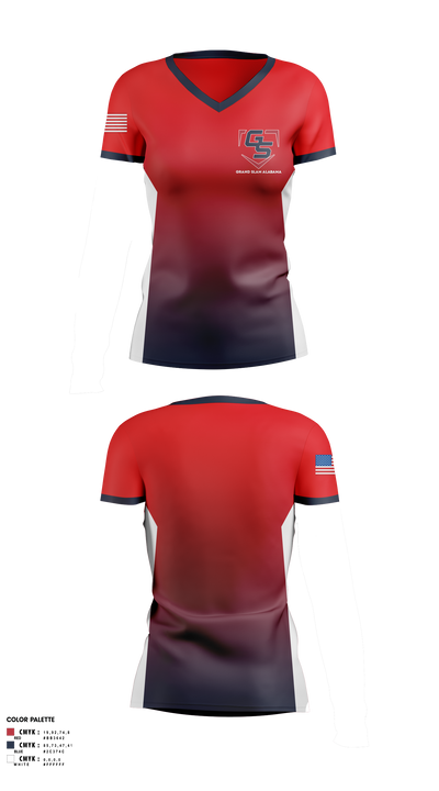 Grand Slam Alabama 25329763 Women's Short Sleeve V-neck Shirt - 4
