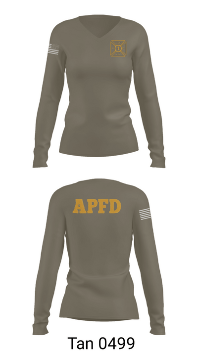 APSLFD 19423185 Women's Long Sleeve V-neck Shirt - 77