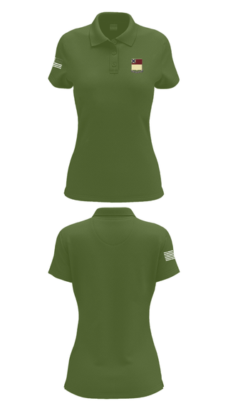 Womens Short Sleeve Performance Polo, HHD 166th Regiment, Army, Teamtime, Team time, sublimation, custom sports apparel, team uniforms, spirit wear, spiritwear, sports uniforms, custom shirts, team store, custom team store, fundraiser sports, apparel fundraiser