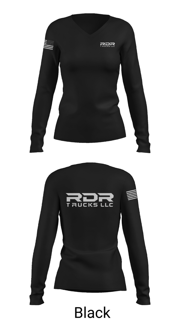 Womens Long Sleeve Vneck Shirt, RDR TRUCKS LLC., , Teamtime, Team time, sublimation, custom sports apparel, team uniforms, spirit wear, spiritwear, sports uniforms, custom shirts, team store, custom team store, fundraiser sports, apparel fundraiser