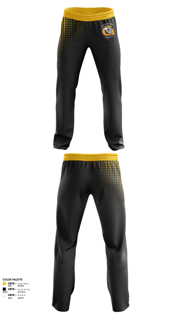 Sweatpants, Grant Middle School Men's Basketball, , Teamtime, Team time, sublimation, custom sports apparel, team uniforms, spirit wear, spiritwear, sports uniforms, custom shirts, team store, custom team store, fundraiser sports, apparel fundraiser