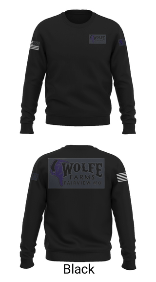 Crew Neck Sweatshirt, Wolfe FarmsWolfe Farms, , Teamtime, Team time, sublimation, custom sports apparel, team uniforms, spirit wear, spiritwear, sports uniforms, custom shirts, team store, custom team store, fundraiser sports, apparel fundraiser