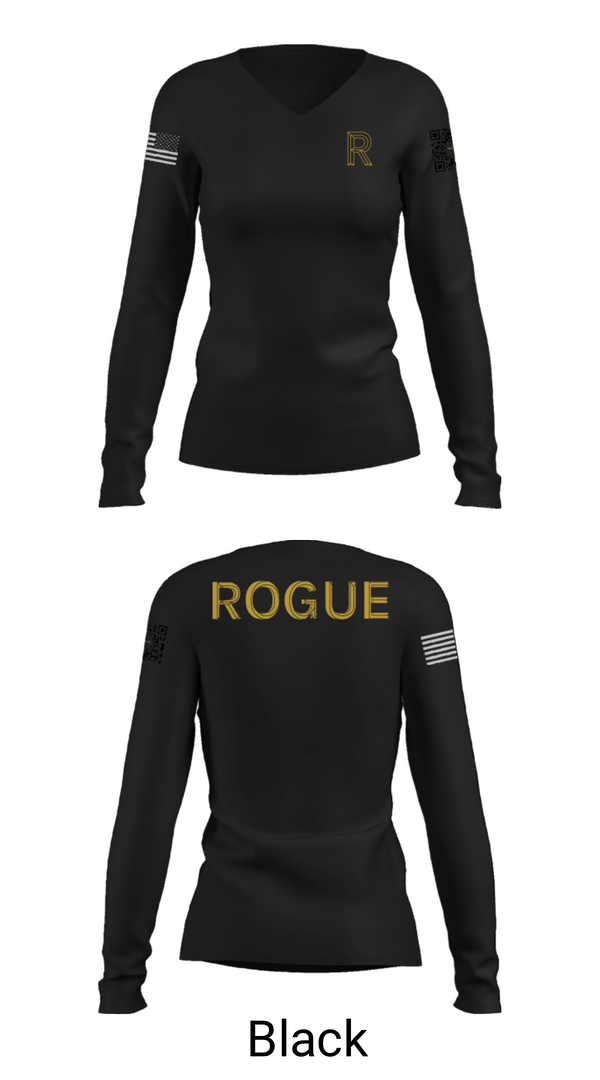 Womens Long Sleeve Vneck Shirt, Rogue kitchens, , Teamtime, Team time, sublimation, custom sports apparel, team uniforms, spirit wear, spiritwear, sports uniforms, custom shirts, team store, custom team store, fundraiser sports, apparel fundraiser