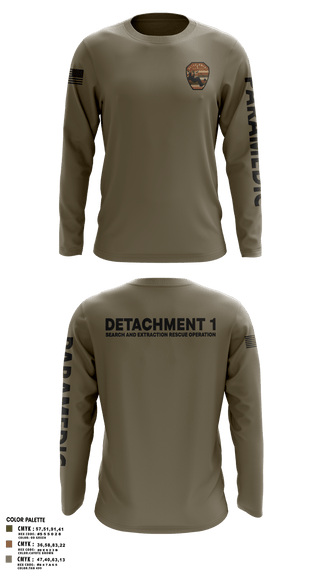 Long Sleeve Performance Shirt, Detachment 1, Air Force, Teamtime, Team time, sublimation, custom sports apparel, team uniforms, spirit wear, spiritwear, sports uniforms, custom shirts, team store, custom team store, fundraiser sports, apparel fundraiser