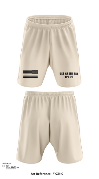 Athletic Shorts With Pockets, USS GREEN BAY LPD 20, Navy, Teamtime, Team time, sublimation, custom sports apparel, team uniforms, spirit wear, spiritwear, sports uniforms, custom shirts, team store, custom team store, fundraiser sports, apparel fundraiser