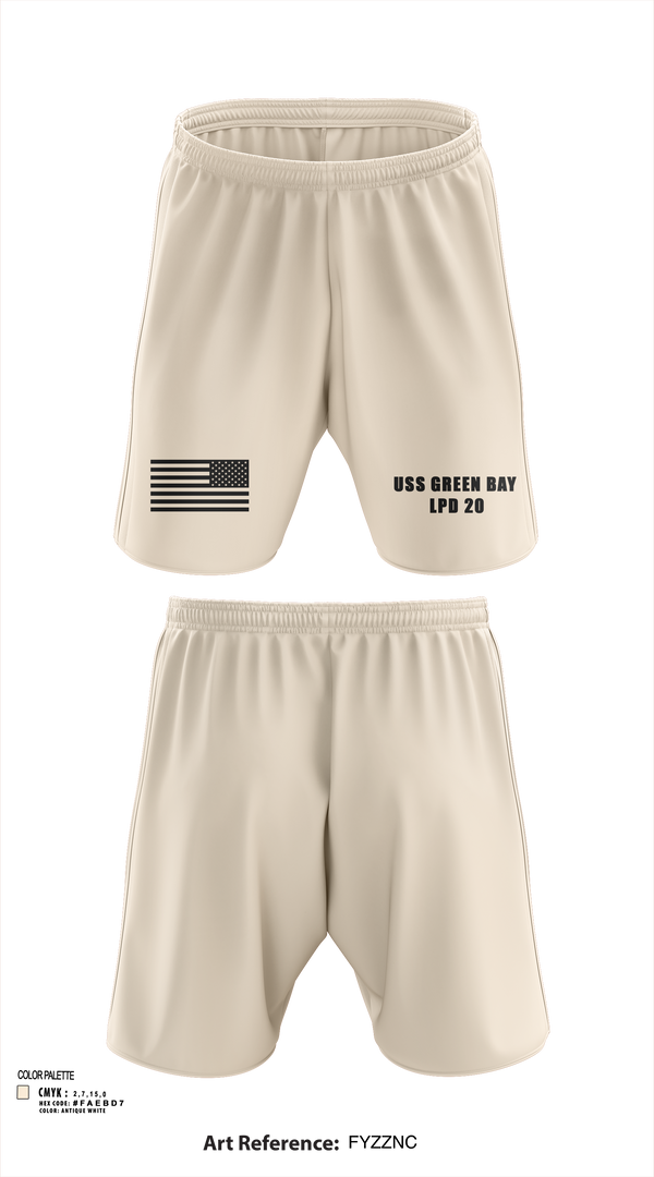 Athletic Shorts With Pockets, USS GREEN BAY LPD 20, Navy, Teamtime, Team time, sublimation, custom sports apparel, team uniforms, spirit wear, spiritwear, sports uniforms, custom shirts, team store, custom team store, fundraiser sports, apparel fundraiser