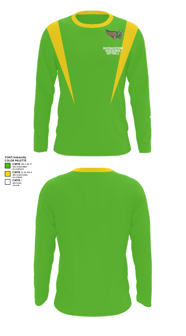 Long Sleeve Performance Shirt, Southwestern High School Softball, Softball, Teamtime, Team time, sublimation, custom sports apparel, team uniforms, spirit wear, spiritwear, sports uniforms, custom shirts, team store, custom team store, fundraiser sports, apparel fundraiser