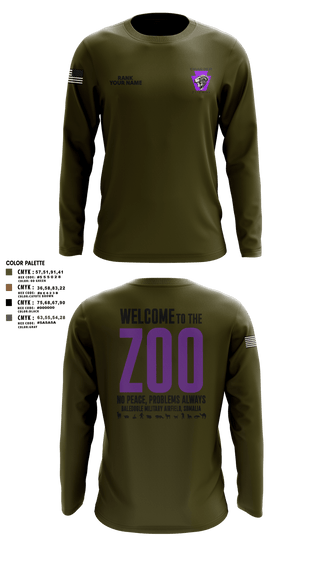 Long Sleeve Performance Shirt, Charger Co. / 2-112th Infantry Battalion, National Guard, Teamtime, Team time, sublimation, custom sports apparel, team uniforms, spirit wear, spiritwear, sports uniforms, custom shirts, team store, custom team store, fundraiser sports, apparel fundraiser