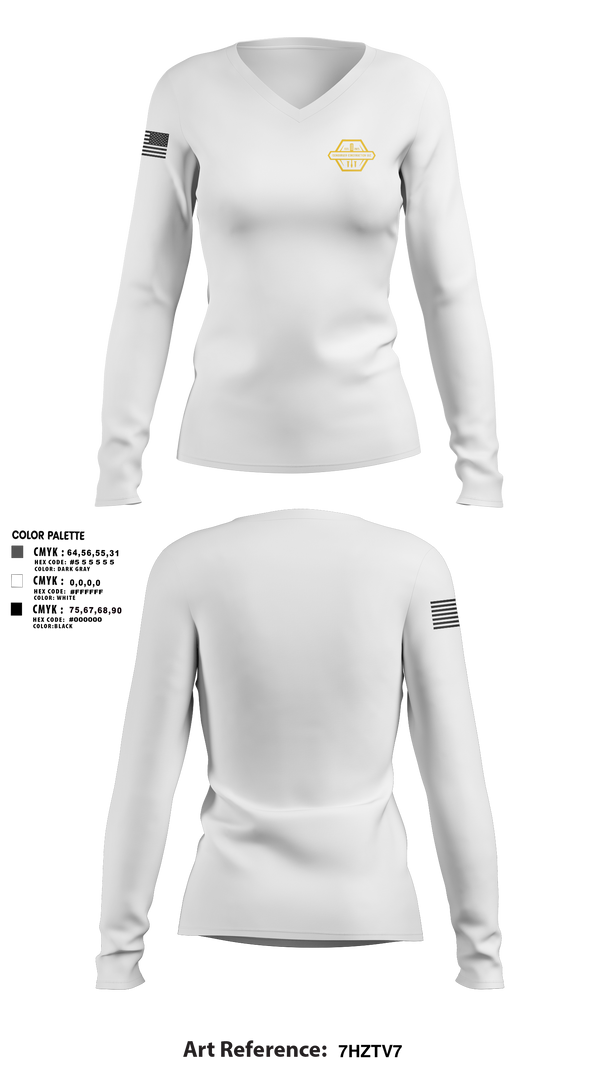Womens Long Sleeve Vneck Shirt, Isenbarger Construction LLC, , Teamtime, Team time, sublimation, custom sports apparel, team uniforms, spirit wear, spiritwear, sports uniforms, custom shirts, team store, custom team store, fundraiser sports, apparel fundraiser