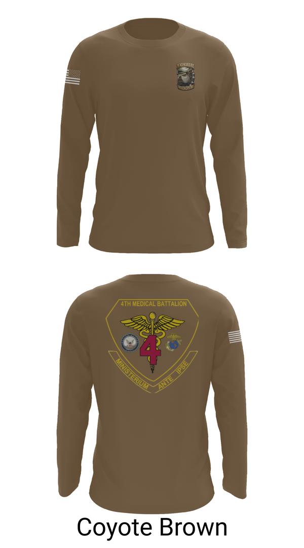 Long Sleeve Performance Shirt, 4th Med Battalion, Marines, Teamtime, Team time, sublimation, custom sports apparel, team uniforms, spirit wear, spiritwear, sports uniforms, custom shirts, team store, custom team store, fundraiser sports, apparel fundraiser