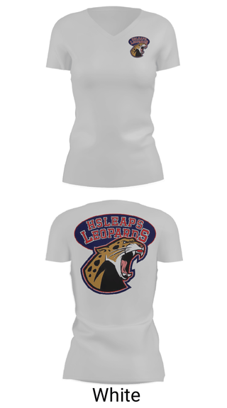 Women's Short Sleeve Vneck Shirt, Leopards, Track & Field, Teamtime, Team time, sublimation, custom sports apparel, team uniforms, spirit wear, spiritwear, sports uniforms, custom shirts, team store, custom team store, fundraiser sports, apparel fundraiser