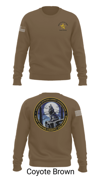 Crew Neck Sweatshirt, USAG Fort Hunter Liggett, Army, Teamtime, Team time, sublimation, custom sports apparel, team uniforms, spirit wear, spiritwear, sports uniforms, custom shirts, team store, custom team store, fundraiser sports, apparel fundraiser
