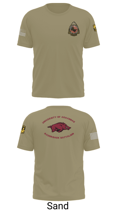 University of Arkansas Army ROTC - Razorback Battalion 15416563 Short Sleeve Performance Shirt - 96