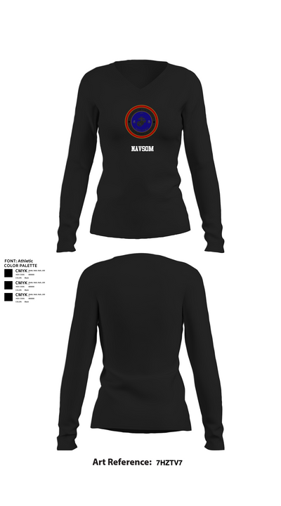 Navsom 61939478 Women's Long Sleeve V-neck Shirt - 22
