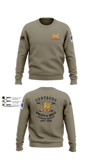 Crew Neck Sweatshirt, 3-6 FA, Army, Teamtime, Team time, sublimation, custom sports apparel, team uniforms, spirit wear, spiritwear, sports uniforms, custom shirts, team store, custom team store, fundraiser sports, apparel fundraiser