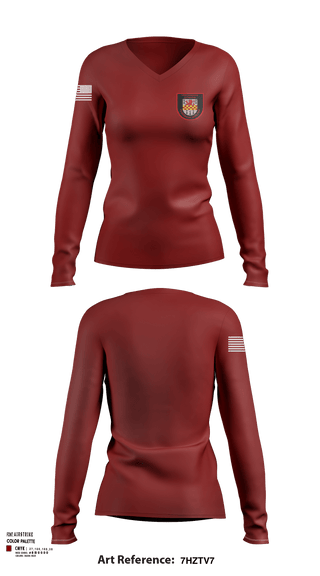 Womens Long Sleeve Vneck Shirt, Letmathe, Fire Department, Teamtime, Team time, sublimation, custom sports apparel, team uniforms, spirit wear, spiritwear, sports uniforms, custom shirts, team store, custom team store, fundraiser sports, apparel fundraiser
