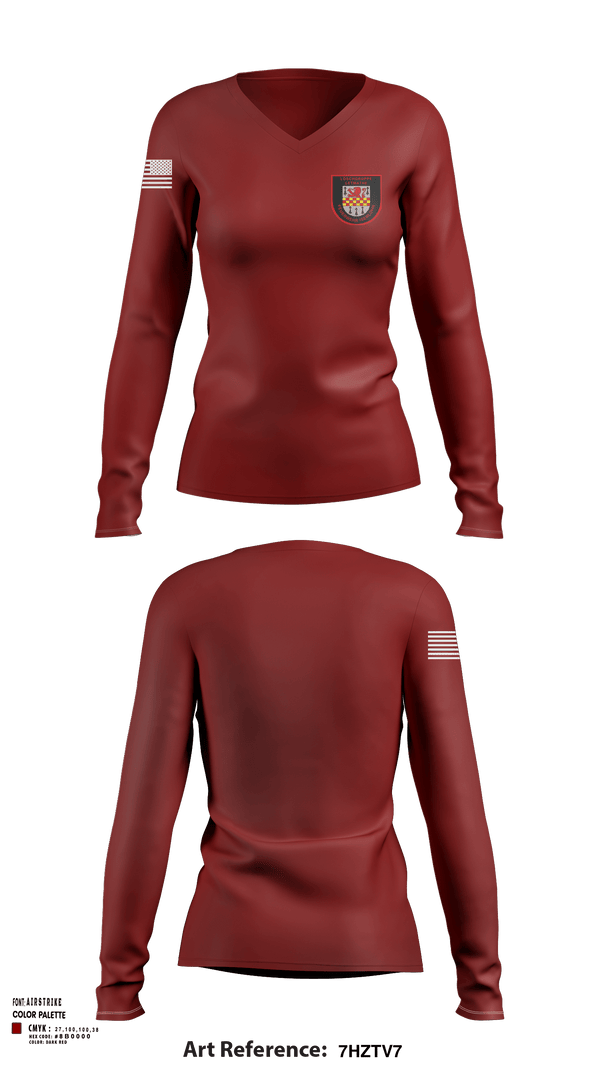 Womens Long Sleeve Vneck Shirt, Letmathe, Fire Department, Teamtime, Team time, sublimation, custom sports apparel, team uniforms, spirit wear, spiritwear, sports uniforms, custom shirts, team store, custom team store, fundraiser sports, apparel fundraiser