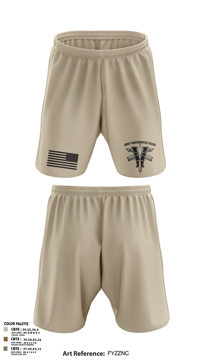 Army Paratroopers Brand 37427971 Athletic Shorts With Pockets - 4