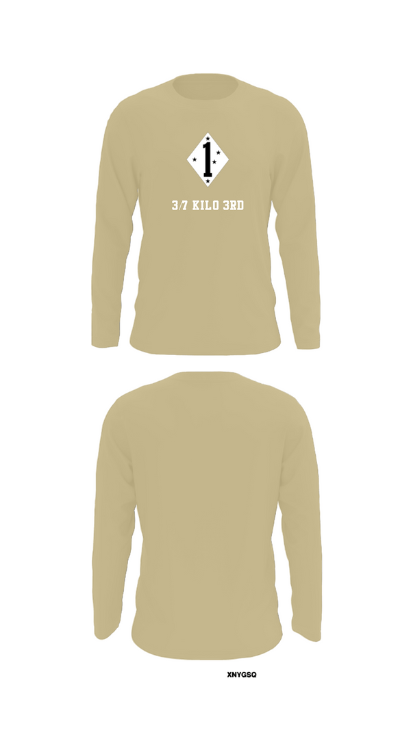 Long Sleeve Performance Shirt, 3/7 Kilo 3rd, Marines, Teamtime, Team time, sublimation, custom sports apparel, team uniforms, spirit wear, spiritwear, sports uniforms, custom shirts, team store, custom team store, fundraiser sports, apparel fundraiser