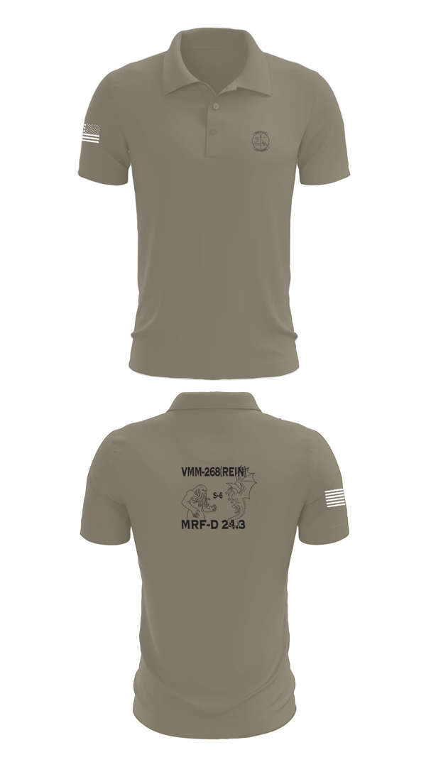Short Sleeve Performance Polo, VMM-268, Marines, Teamtime, Team time, sublimation, custom sports apparel, team uniforms, spirit wear, spiritwear, sports uniforms, custom shirts, team store, custom team store, fundraiser sports, apparel fundraiser