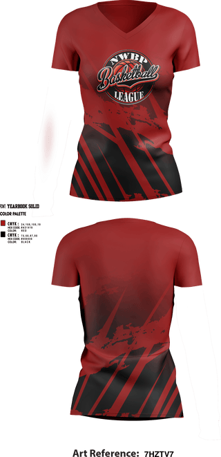 Womens Short Sleeve Vneck Shirt, North West Bergen Passaic Basketball League, Men's Basketball, Teamtime, Team time, sublimation, custom sports apparel, team uniforms, spirit wear, spiritwear, sports uniforms, custom shirts, team store, custom team store, fundraiser sports, apparel fundraiser