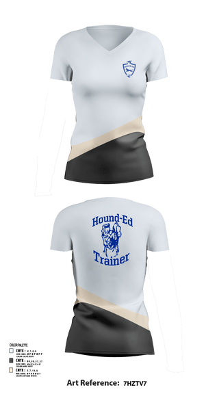Womens Short Sleeve Vneck Shirt, Hounded, , Teamtime, Team time, sublimation, custom sports apparel, team uniforms, spirit wear, spiritwear, sports uniforms, custom shirts, team store, custom team store, fundraiser sports, apparel fundraiser