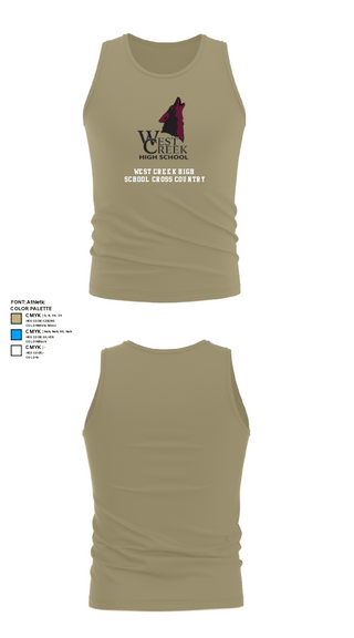 Tank Top, West Creek High School Cross Country, Cross Country, Teamtime, Team time, sublimation, custom sports apparel, team uniforms, spirit wear, spiritwear, sports uniforms, custom shirts, team store, custom team store, fundraiser sports, apparel fundraiser