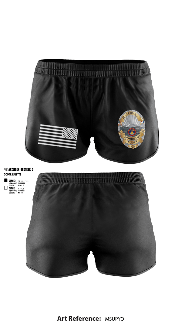 Ranger Panties, Monument Police Department, Police, Teamtime, Team time, sublimation, custom sports apparel, team uniforms, spirit wear, spiritwear, sports uniforms, custom shirts, team store, custom team store, fundraiser sports, apparel fundraiser
