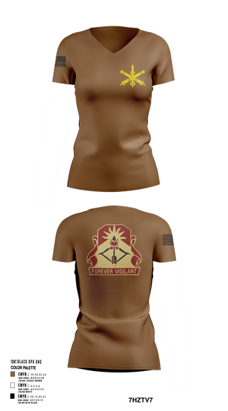 Womens Short Sleeve Vneck Shirt, BTRY-B 1/188th, National Guard, Teamtime, Team time, sublimation, custom sports apparel, team uniforms, spirit wear, spiritwear, sports uniforms, custom shirts, team store, custom team store, fundraiser sports, apparel fundraiser
