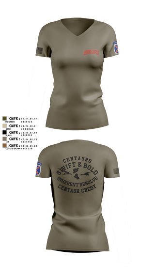 Womens Short Sleeve Vneck Shirt, 3-6 FA, Army, Teamtime, Team time, sublimation, custom sports apparel, team uniforms, spirit wear, spiritwear, sports uniforms, custom shirts, team store, custom team store, fundraiser sports, apparel fundraiser