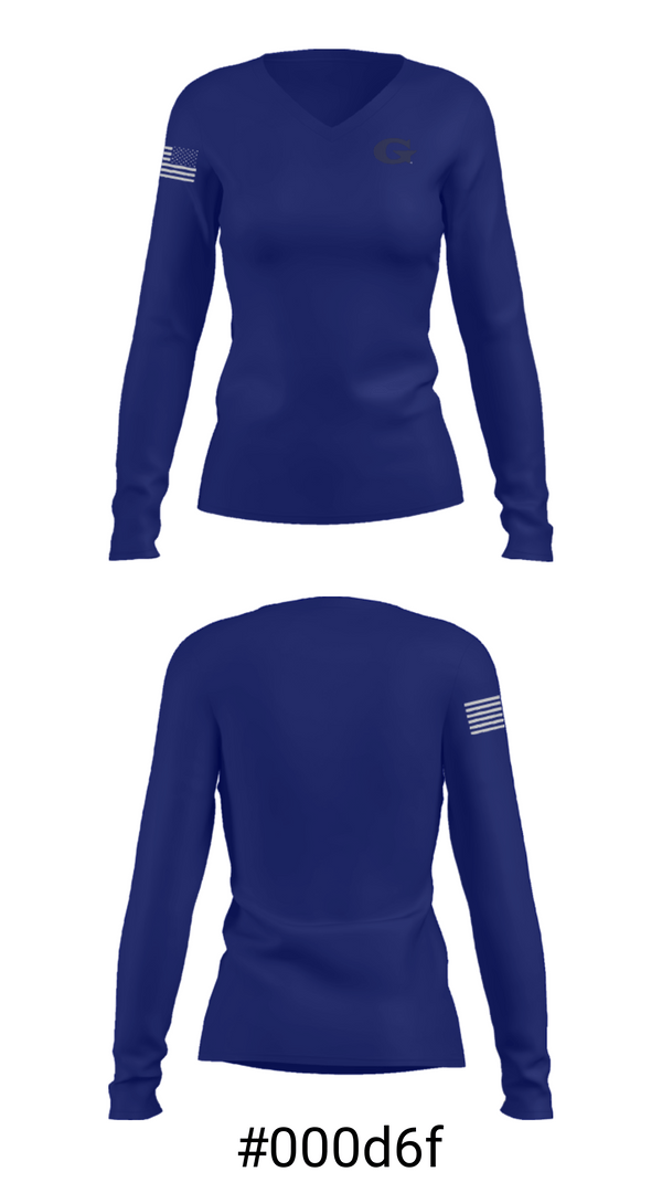 Women's Long Sleeve Vneck Shirt, Grace, Cheer, Teamtime, Team time, sublimation, custom sports apparel, team uniforms, spirit wear, spiritwear, sports uniforms, custom shirts, team store, custom team store, fundraiser sports, apparel fundraiser