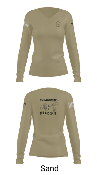 VMM-268 12942202 Women's Long Sleeve V-neck Shirt - 97