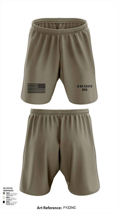 G Co 334th BSB 87958583 Athletic Shorts With Pockets - 118