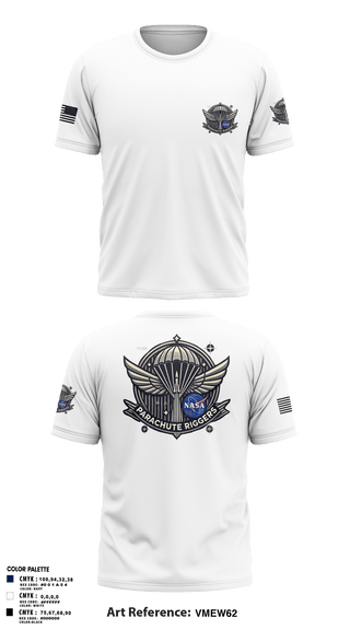 Old School Cotton Feel Shirt, NASA PARACHUTE RIGGERS, , Teamtime, Team time, sublimation, custom sports apparel, team uniforms, spirit wear, spiritwear, sports uniforms, custom shirts, team store, custom team store, fundraiser sports, apparel fundraiser