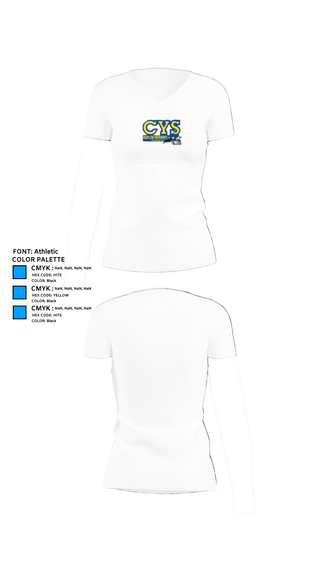 Womens Short Sleeve Vneck Shirt, ColdWater Cougara 'Shelby Youth Sports', Track & Field, Teamtime, Team time, sublimation, custom sports apparel, team uniforms, spirit wear, spiritwear, sports uniforms, custom shirts, team store, custom team store, fundraiser sports, apparel fundraiser