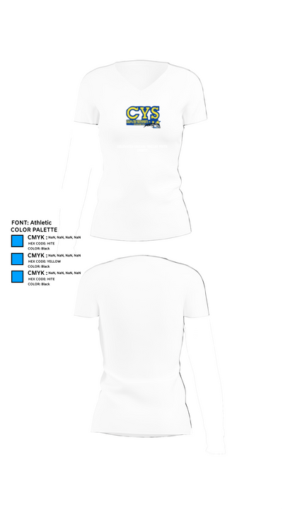 ColdWater Cougara 'Shelby Youth Sports' 56522777 Women's Short Sleeve V-neck Shirt - 18