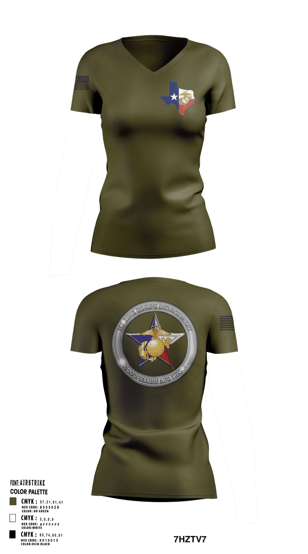Womens Short Sleeve Vneck Shirt, Goodfellow AFB MCD, Marines, Teamtime, Team time, sublimation, custom sports apparel, team uniforms, spirit wear, spiritwear, sports uniforms, custom shirts, team store, custom team store, fundraiser sports, apparel fundraiser
