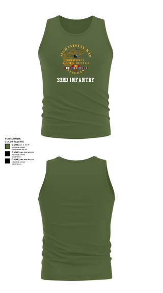 Tank Top, 33rd Infantry, Army, Teamtime, Team time, sublimation, custom sports apparel, team uniforms, spirit wear, spiritwear, sports uniforms, custom shirts, team store, custom team store, fundraiser sports, apparel fundraiser