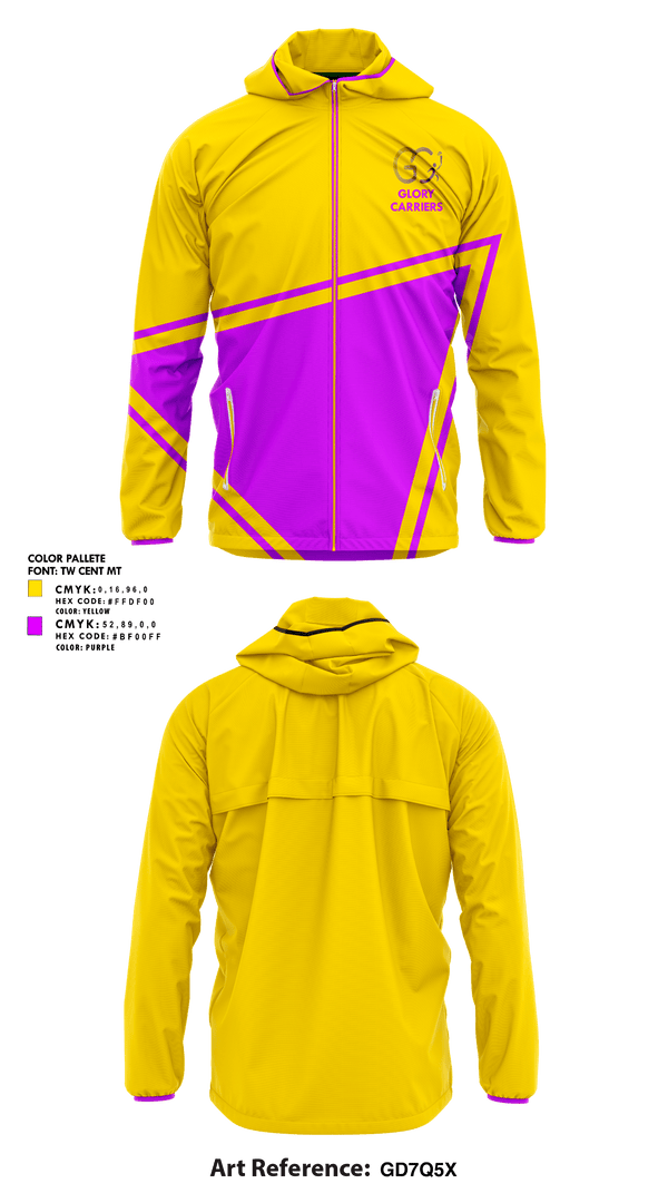 Windbreaker, Glory Carriers, Track & Field, Teamtime, Team time, sublimation, custom sports apparel, team uniforms, spirit wear, spiritwear, sports uniforms, custom shirts, team store, custom team store, fundraiser sports, apparel fundraiser