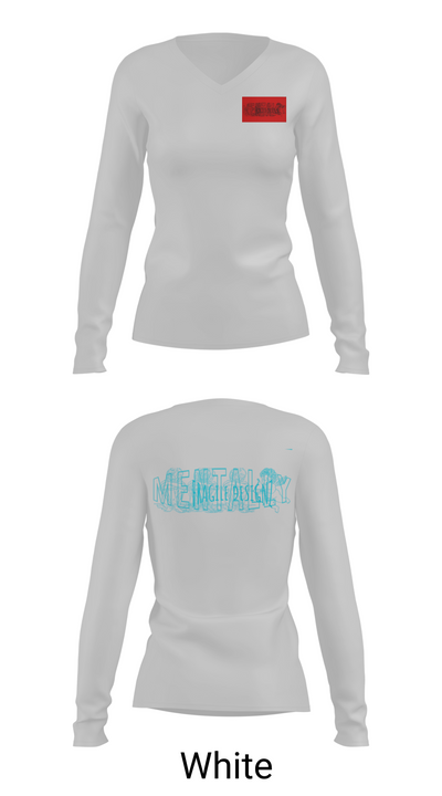 MENTALLY FRAGILE DESIGNZ 82373219 Women's Long Sleeve V-neck Shirt - 16