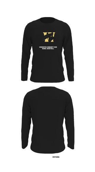 Long Sleeve Performance Shirt, Winchester Community High School Basketball, Women's Basketball, Teamtime, Team time, sublimation, custom sports apparel, team uniforms, spirit wear, spiritwear, sports uniforms, custom shirts, team store, custom team store, fundraiser sports, apparel fundraiser