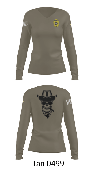Charlie Squad 89952871 Women's Long Sleeve V-neck Shirt - 73