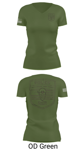 Womens Short Sleeve Vneck Shirt, Fulton County Anti-Crime Task Force, , Teamtime, Team time, sublimation, custom sports apparel, team uniforms, spirit wear, spiritwear, sports uniforms, custom shirts, team store, custom team store, fundraiser sports, apparel fundraiser